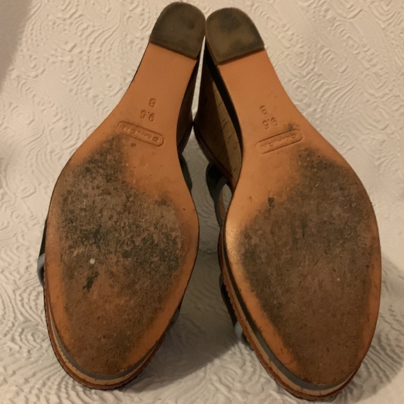 Coach Guileietta Wedge Sandal Blue & Cork Size 9.5 - Picture 8 of 11